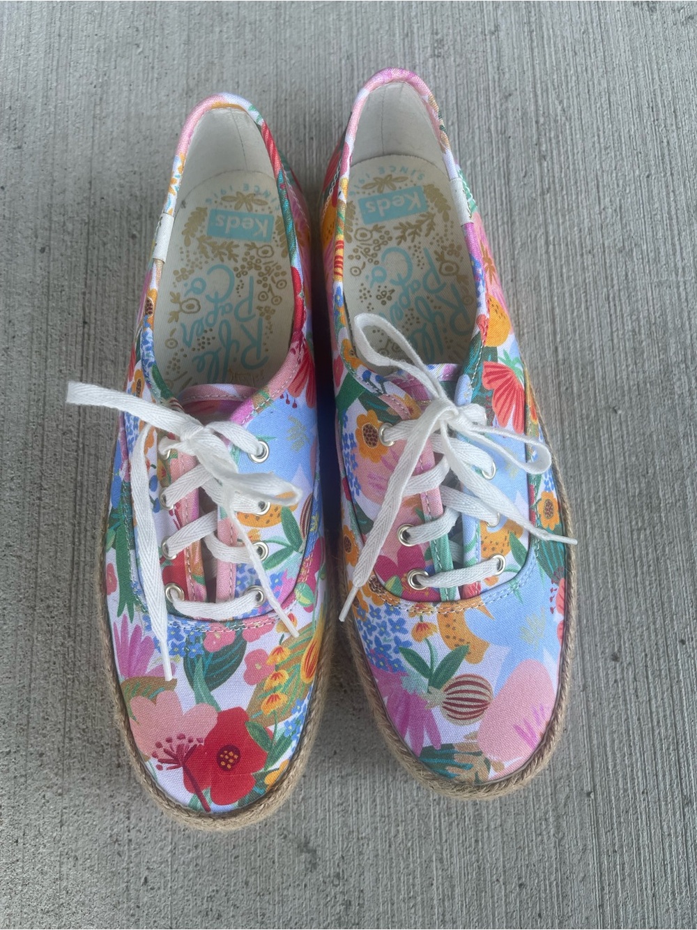 Keds x Rifle Paper Co. Triple Kick Platform Espadrille Sneakers
